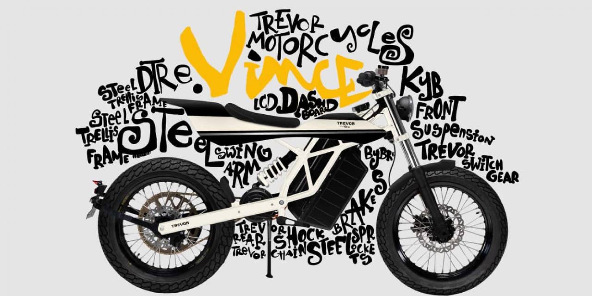 Trevor Motorcycles DTRe Vince：15匹馬力、47.4 Nm扭力、KYB懸吊、ByBre剎車，跨界風格濃厚的電動Fun Bike！