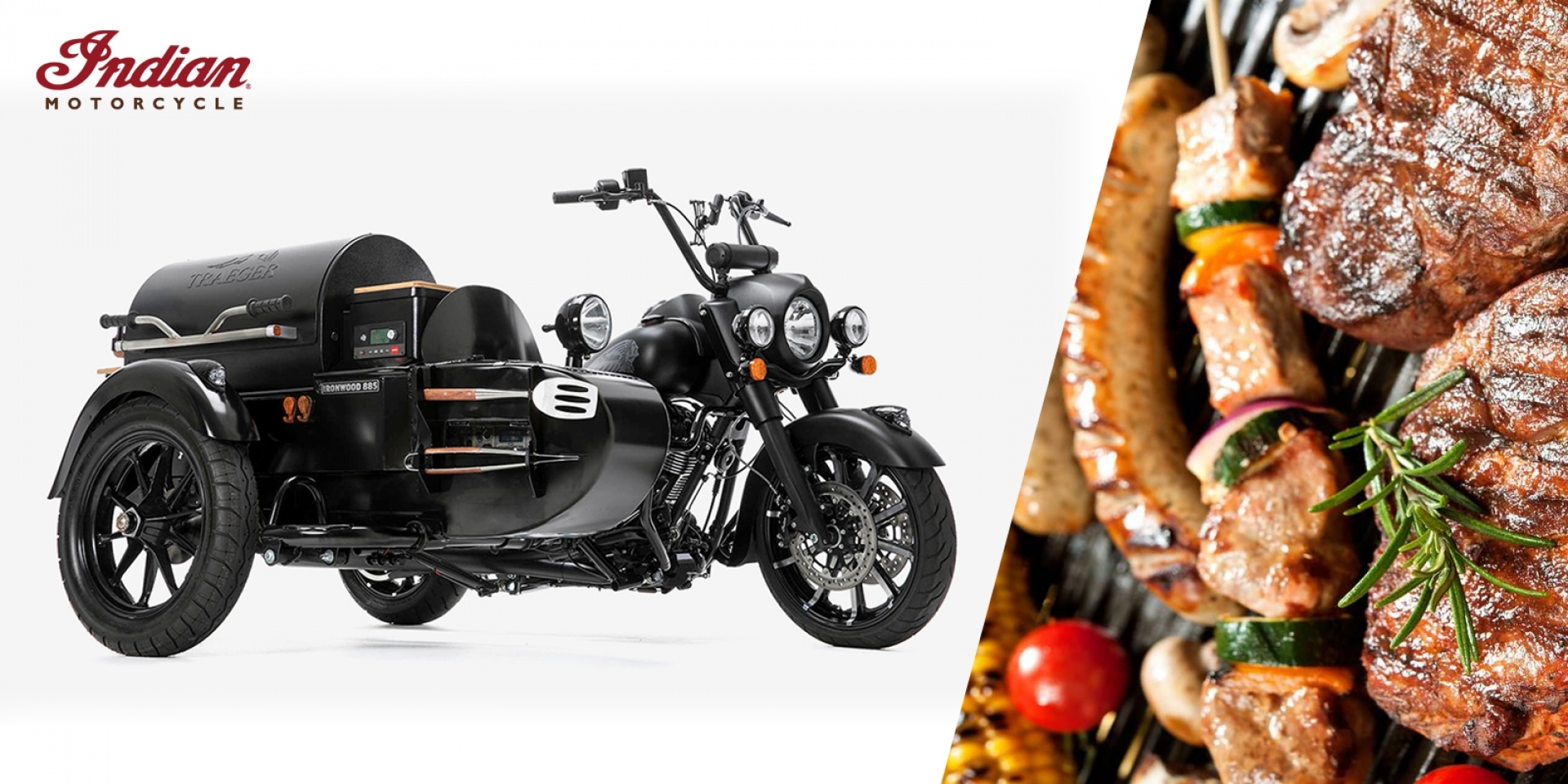 輕鬆變身行動廚房。Indian Chief Dark Horse烤肉架邊車套件 by.Thor Drake