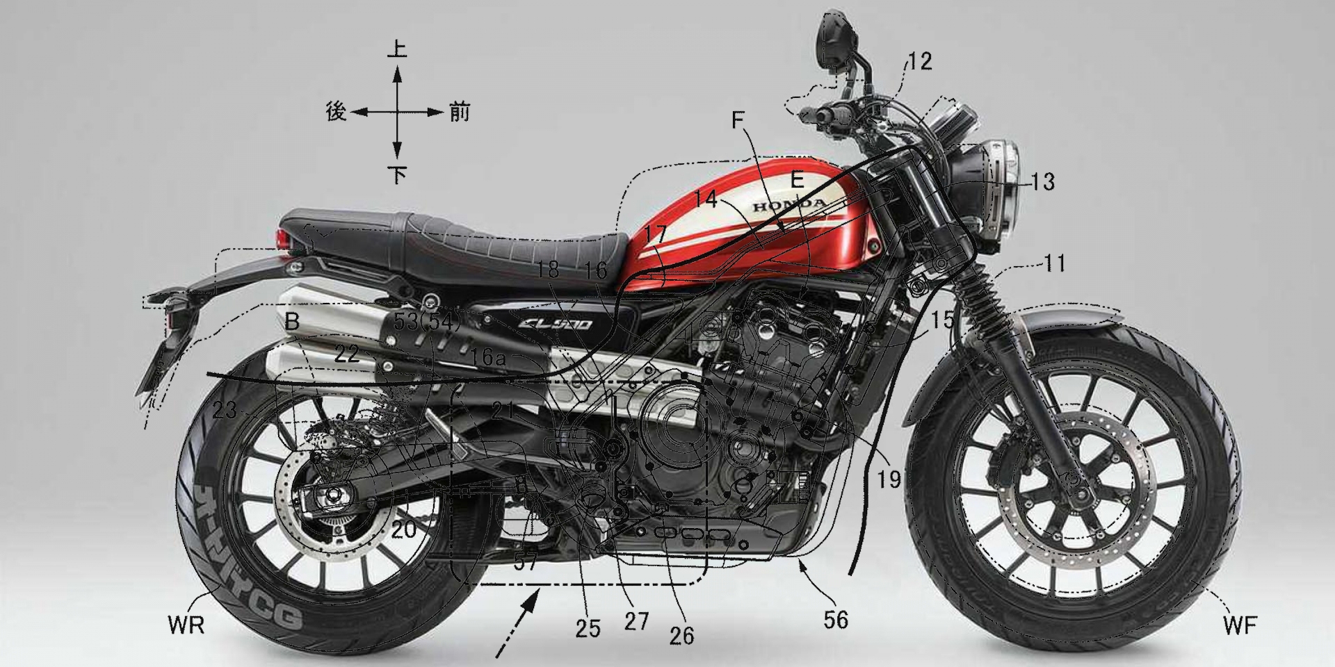 雙缸Scrambler年底降臨？HONDA CL500 專利設計圖曝光！