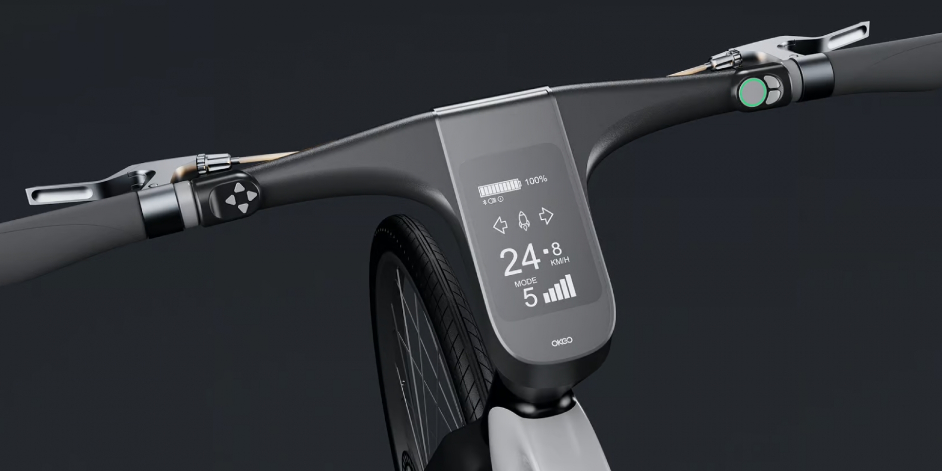 OKGO Smart E-Bike，搭載智慧儀表、雲端連線，能指紋、臉部辨識解鎖的電動腳踏車！