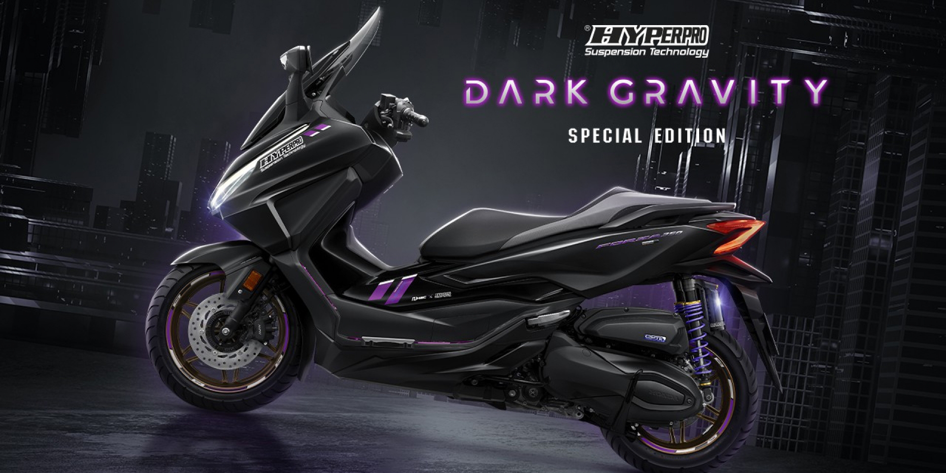 黑紫塗裝、懸吊升級！Honda Forza 350 Dark Gravity Special Edition 泰國發表