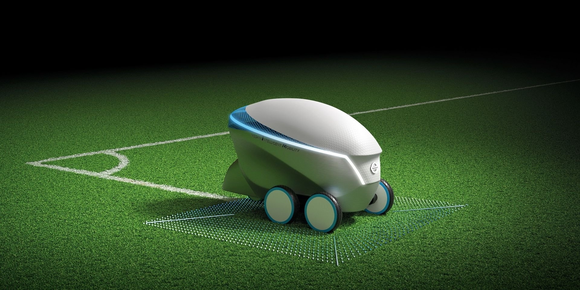 足球場地太大很難畫，Nissan Pitch-R機器人幫你解決！