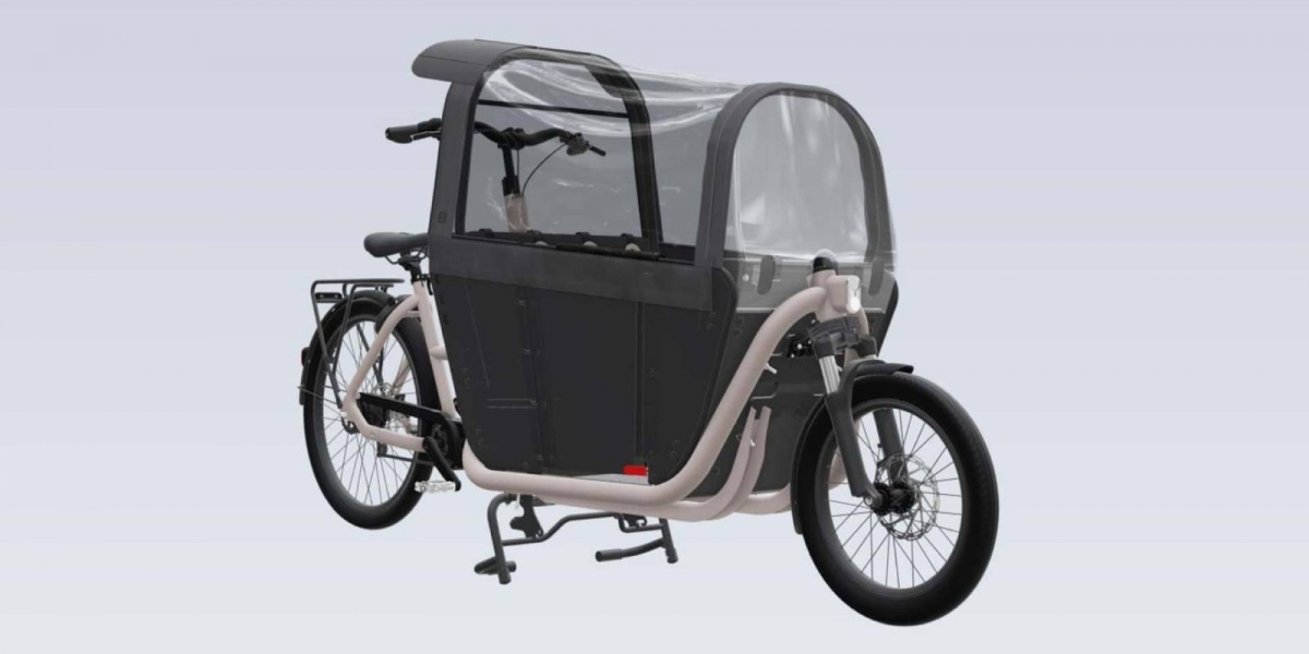 迪卡儂 F900E Velo Cargo：能載三個小孩、有安全帶/遮雨棚、可拆卸電池的電動貨運自行車！