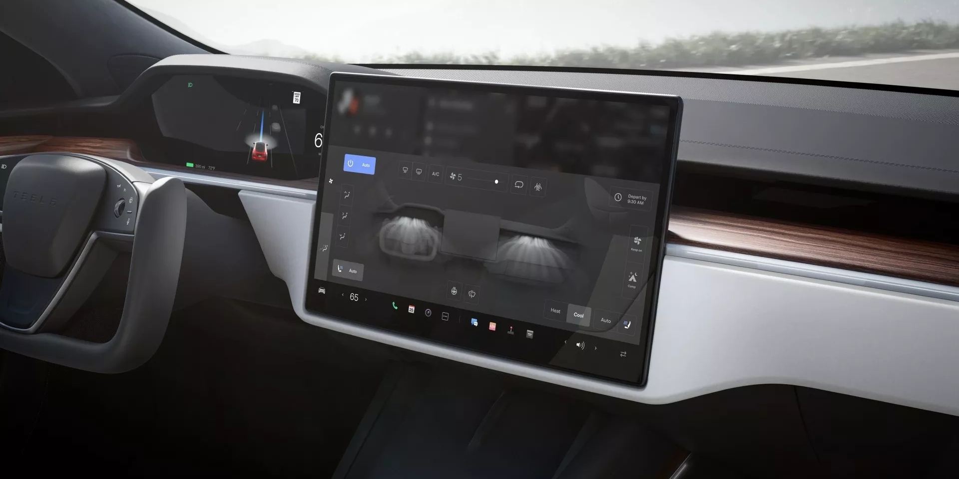 Tesla螢幕可以左右轉 全新功能引起熱烈討論
