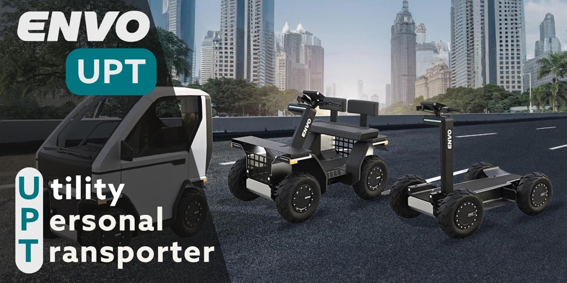 Envo Utility Personal Transporter：12kW四馬達、200公里續航、50公里極速、640Nm扭力的多用途四輪電動車！