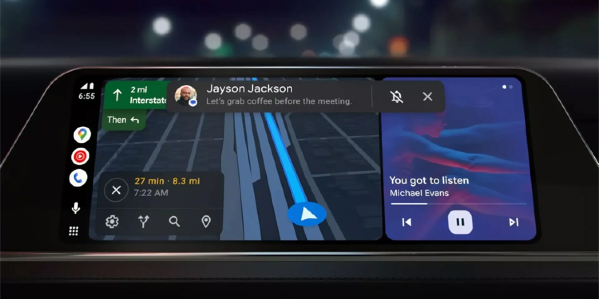 Android Auto娛樂系統全面升級，但介面怎麼有點像Apple CarPlay
