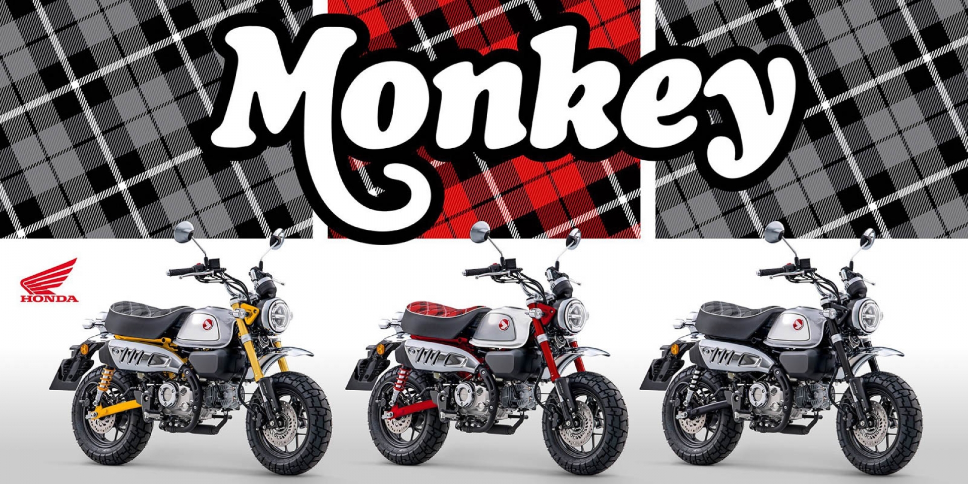 花呢格紋坐墊上身！2023 HONDA MONKEY 125 新色歐洲亮相