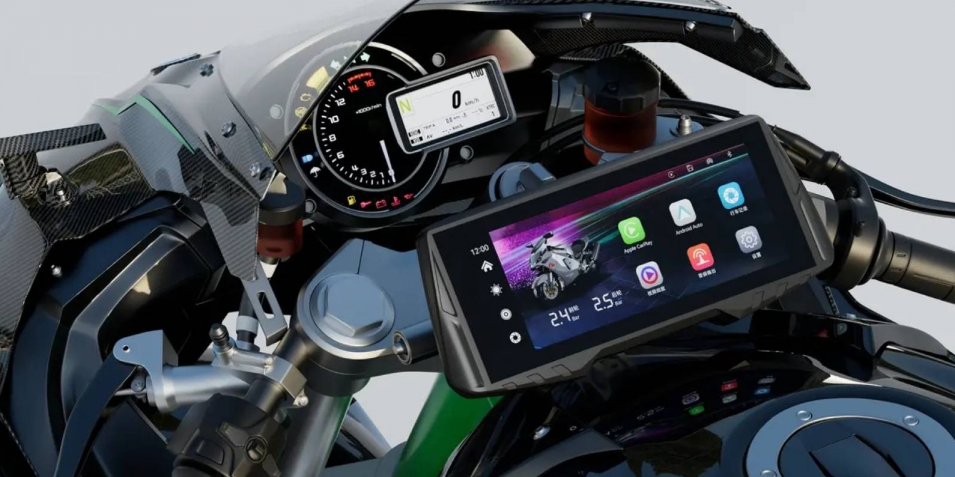Spedal NaviCam CL876：6.8吋觸控螢幕、支援CarPlay/Android Auto、胎壓偵測、前後雙鏡頭的智慧儀表！