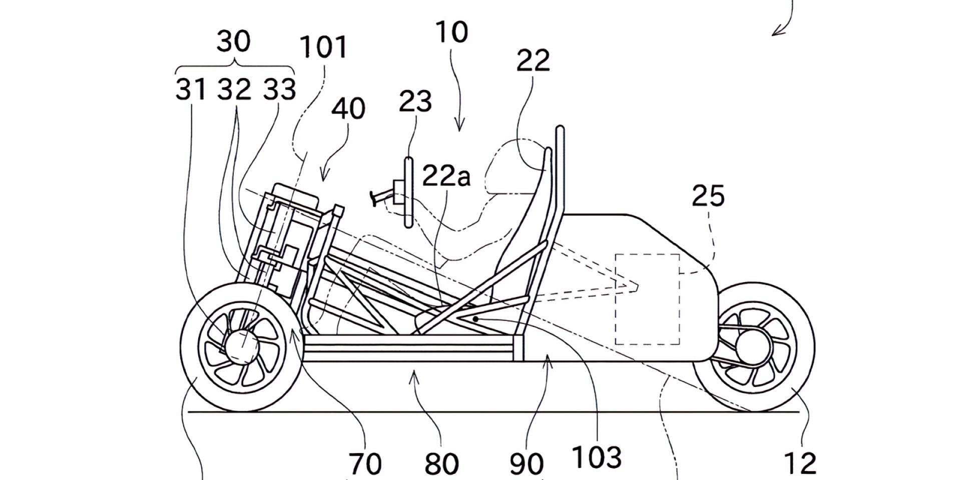 前四懸吊、傾斜車架？！KAWASAKI獨特三輪跑車專利曝光