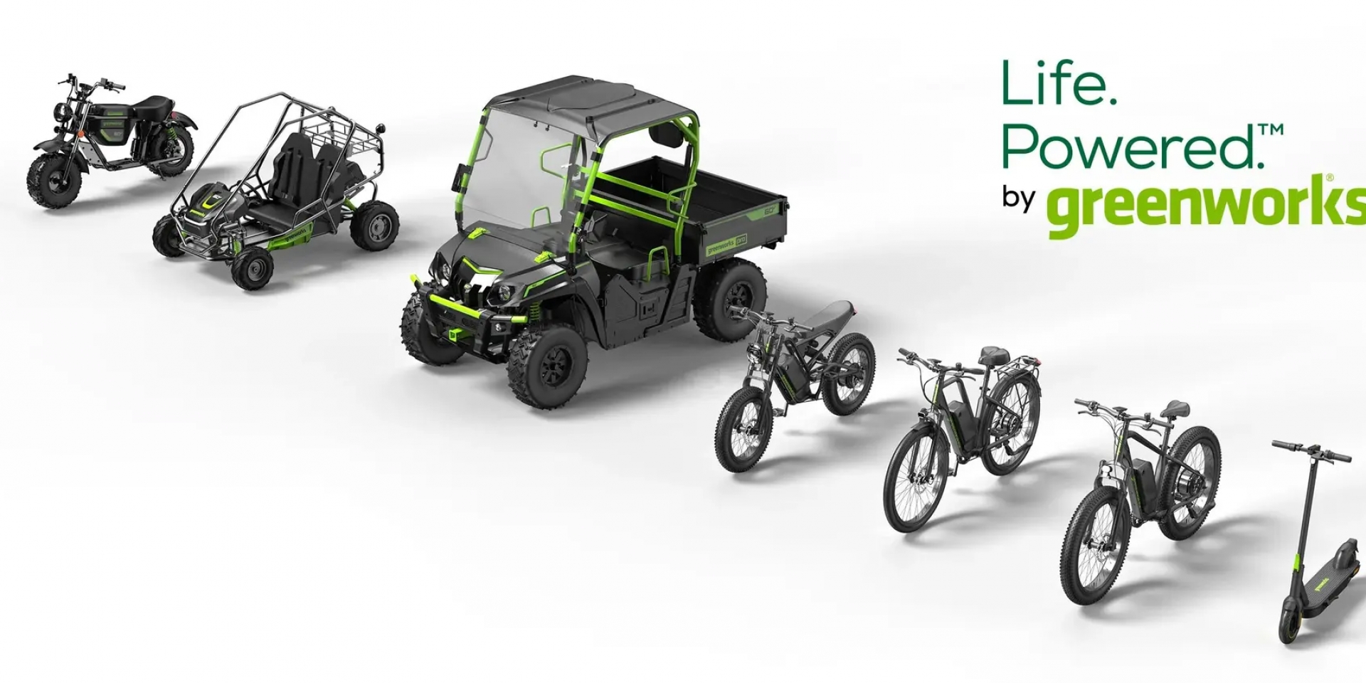 Greenworks Go-Kart/Stealth Minibike：可拆換電電池、極速40公里、續航32公里的電動卡丁車和電動越野摩托車！