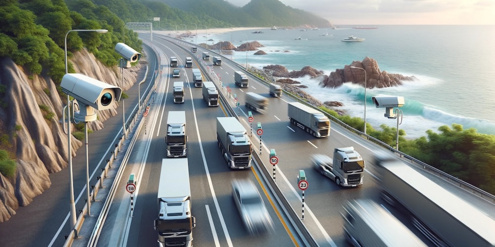 飆速快感終結者：「台二線 貢寮路段」7公里超長區間測速設立，大貨車司機的新挑戰