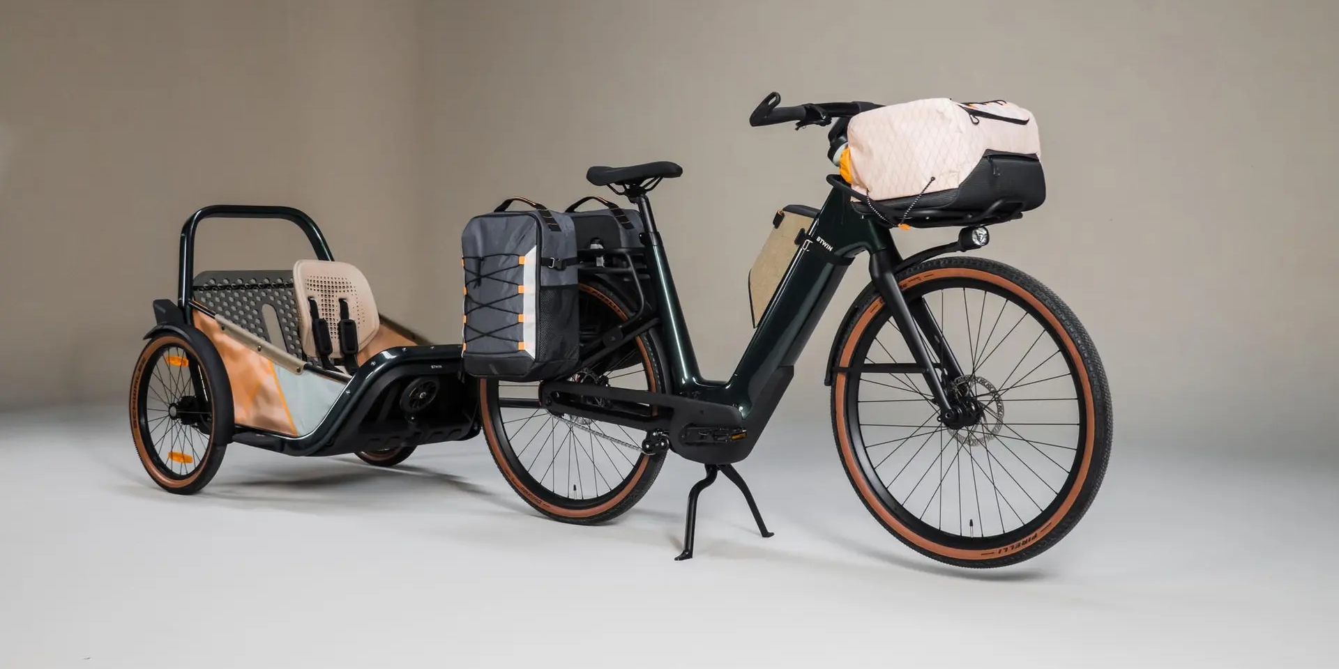 迪卡儂 Magic Bike 02 概念電動自行車亮相，後拖車讓你輕鬆帶小孩出門！