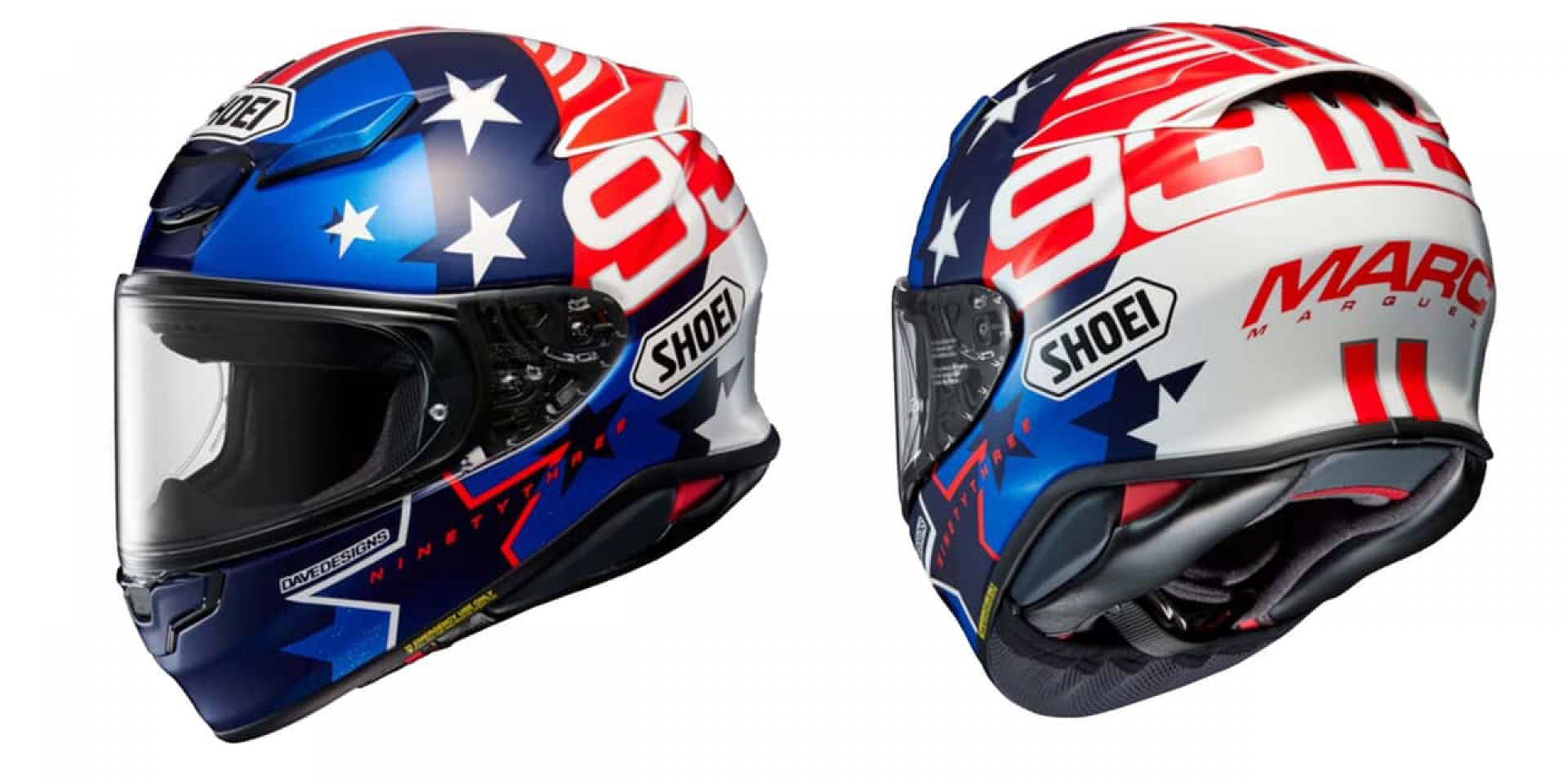 沒出賽依舊致敬！SHOEI推出Marc Marquez American Spirit Z8 限量彩繪帽