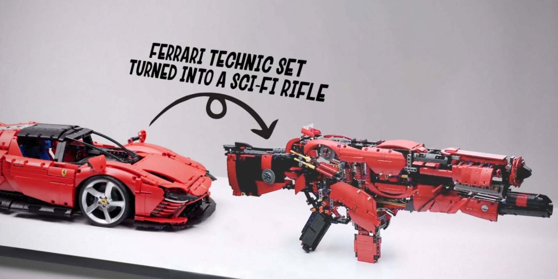 法拉利變突擊步槍！中國神人魔改LEGO Technic Ferrari Daytona SP3