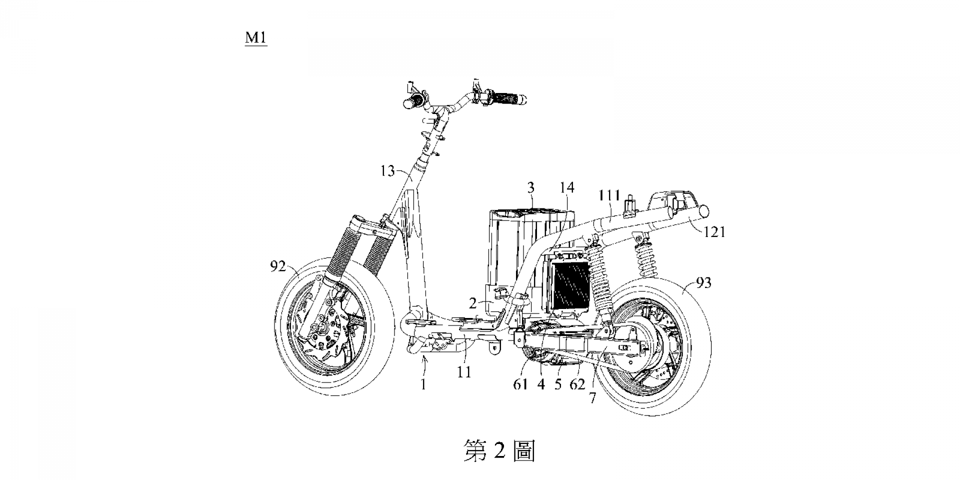 中油換電系統、12吋胎、雙碟煞、皮帶傳動！SYM 電動車專利曝光