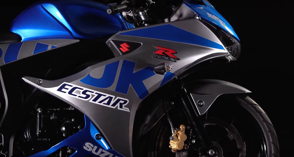 銀色與藍色的顏色比例和GSX-R1000R有略微不同